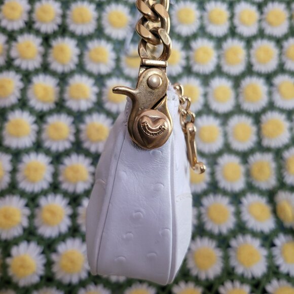 Juicy Couture Leather Ostrich Pattern Baguette Bag - Picture 4 of 14